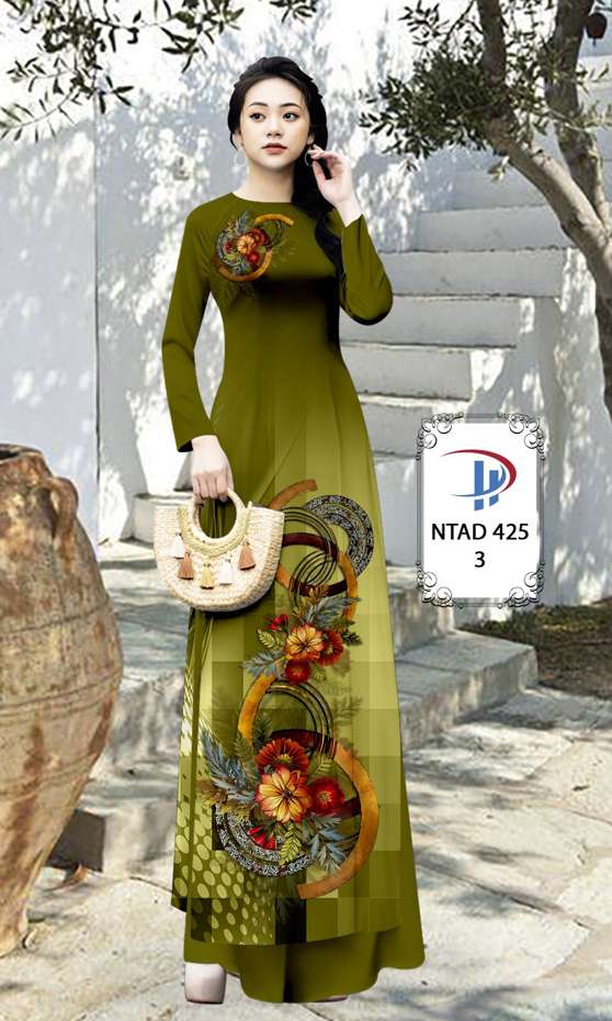 Vải Áo Dài Hoa In 3D AD NTAD425 58